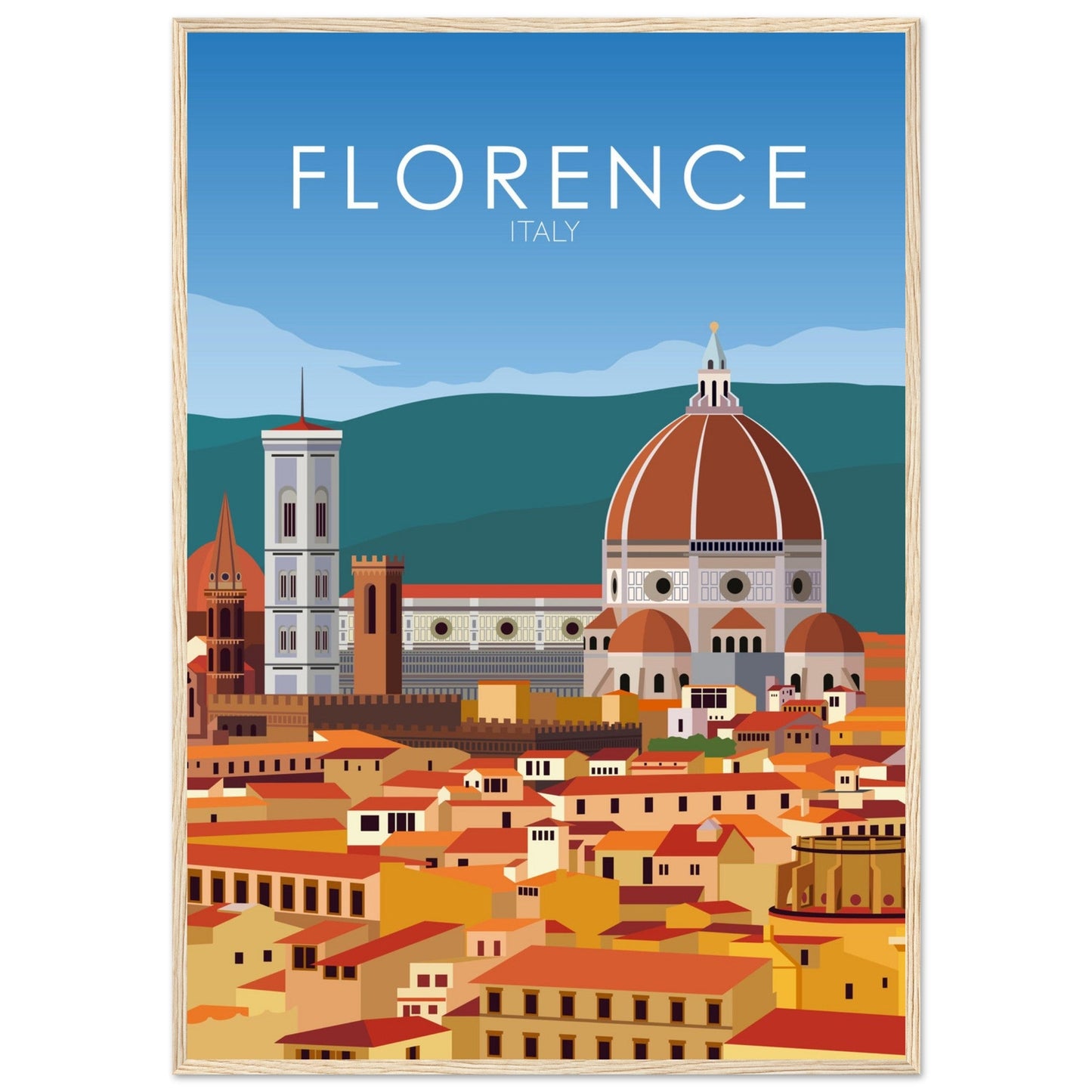 Florence Poster | Florence Wall Art | Florence Daytime Print