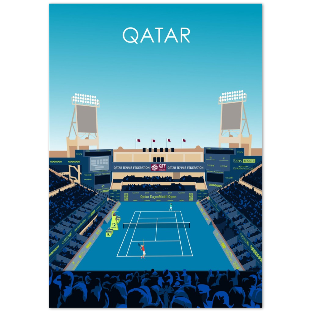 Qatar Open Tennis Poster