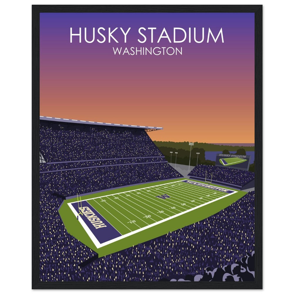 Husky Stadium Poster | University of Washington College Football Print
