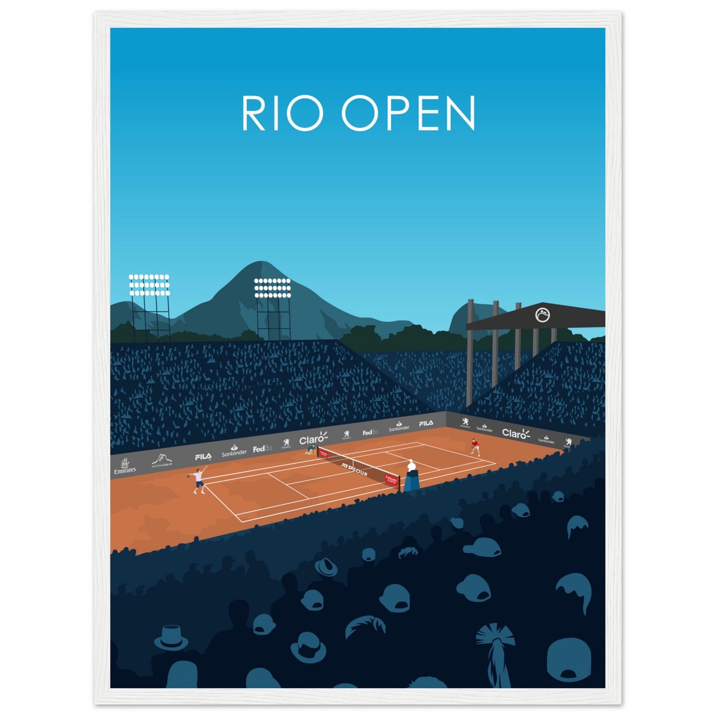 Rio Open ATP 500 Tennis Stadium Poster