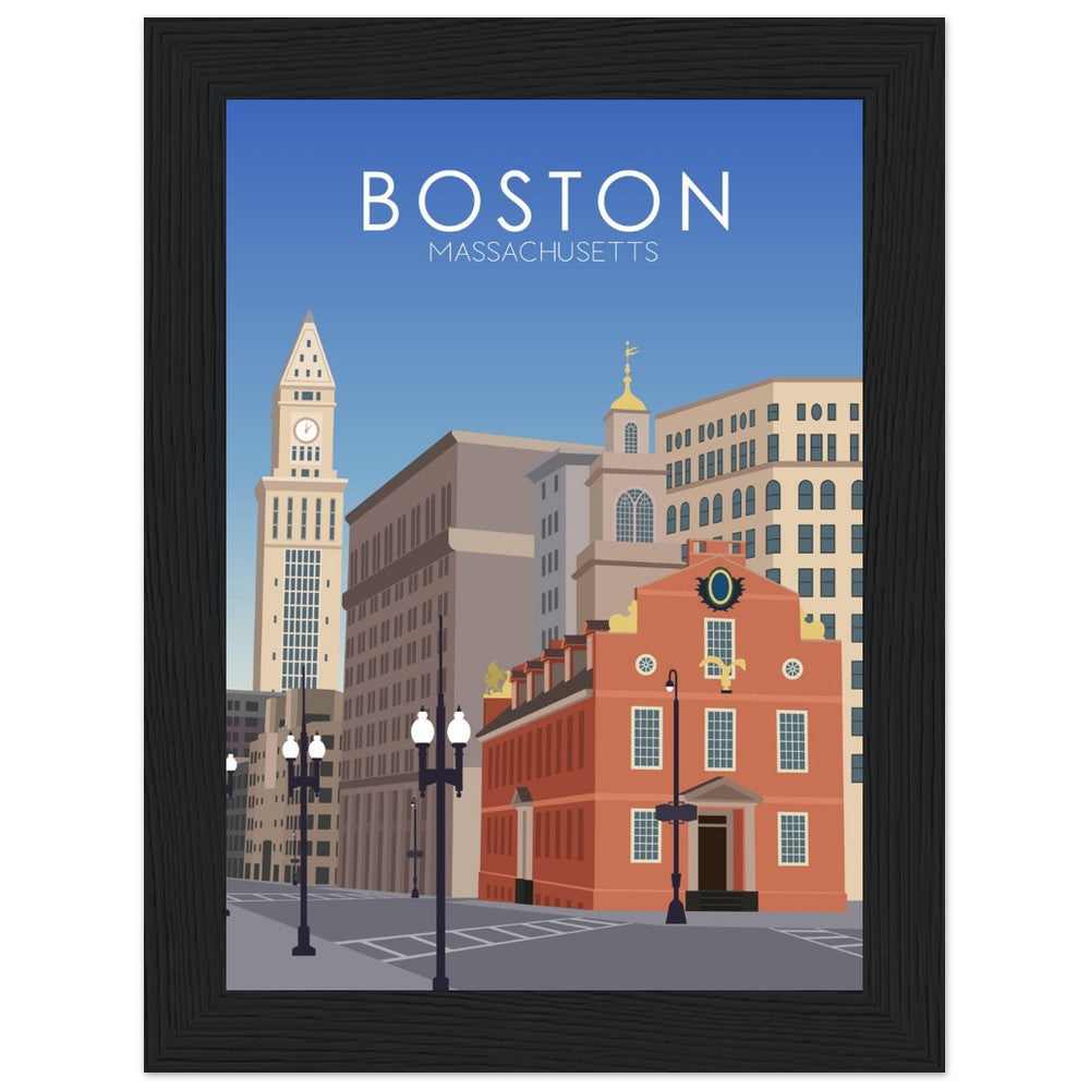 Boston Poster | Boston Wall Art | Boston Daytime Print