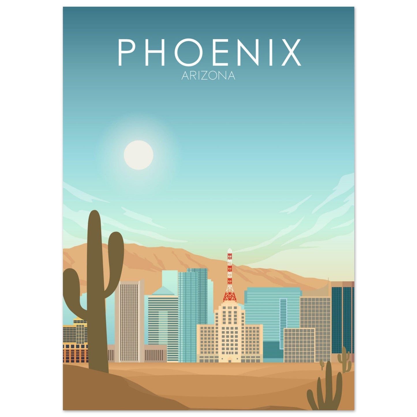 Phoenix Poster | Phoenix Wall Art | Phoenix Daytime Print