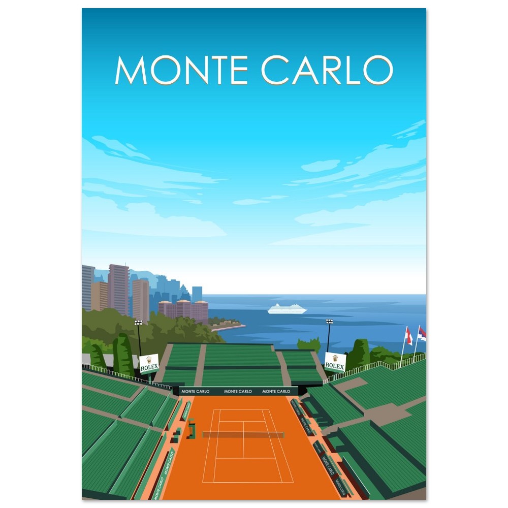 Monte Carlo ATP Masters Tennis Stadium Poster