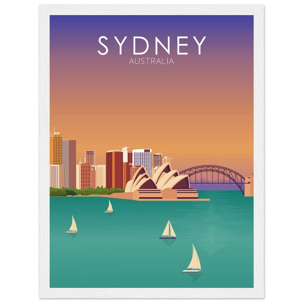 Sydney Poster | Sydney Wall Art | Sydney Sunset Print