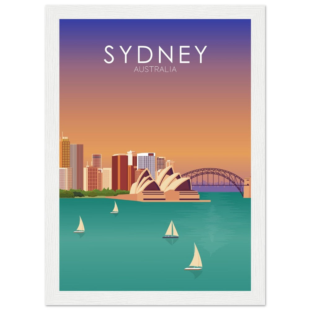 Sydney Poster | Sydney Wall Art | Sydney Sunset Print