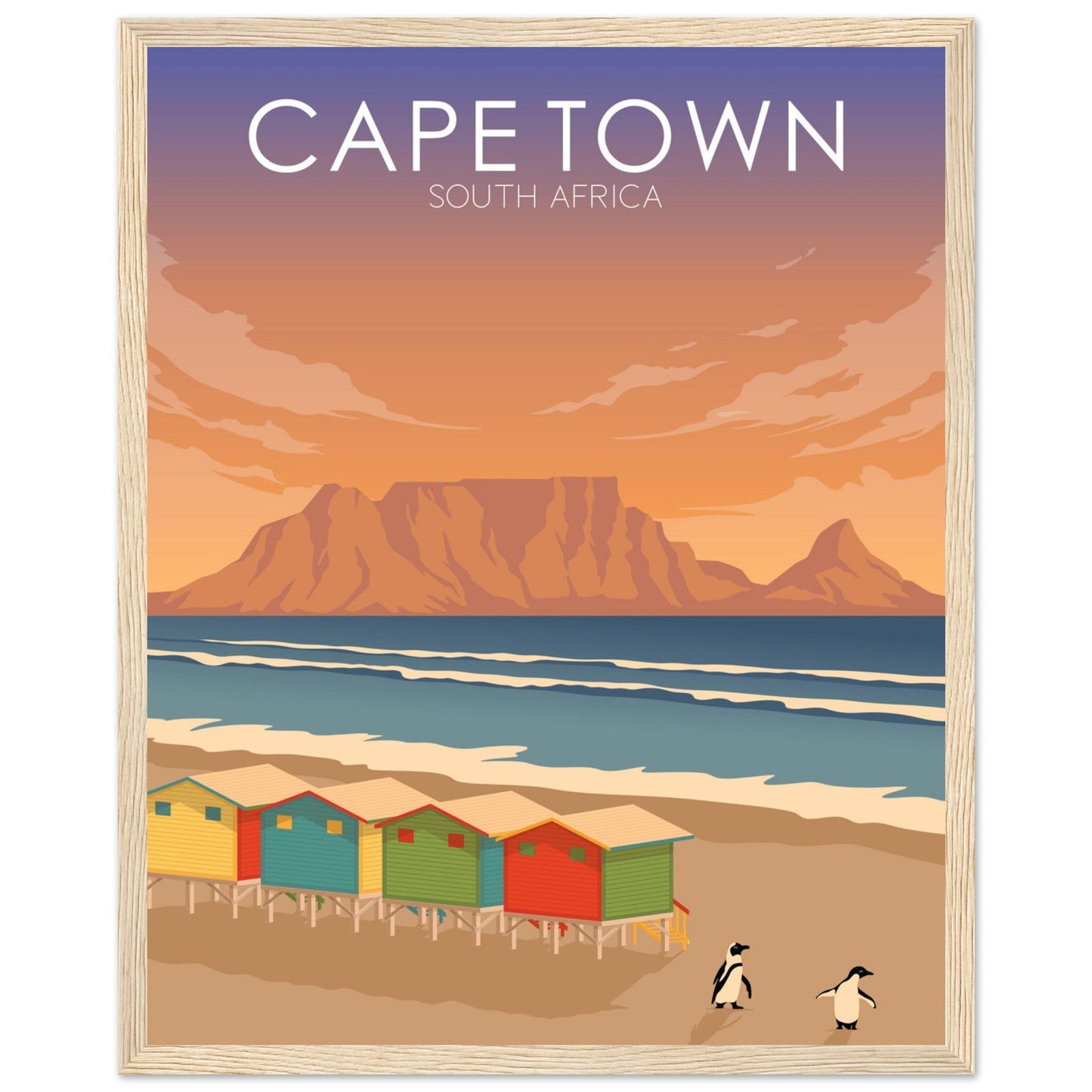 Cape Town Poster | Cape Town Wall Art | Cape Town Sunset Print