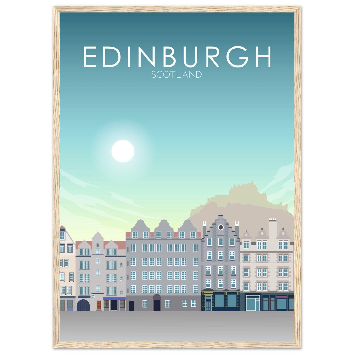 Edinburgh Poster | Edinburgh Wall Art | Edinburgh Daytime Print