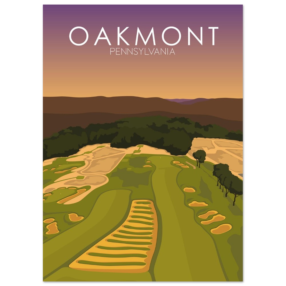 Oakmont Country Club Golf Course Sunset Print