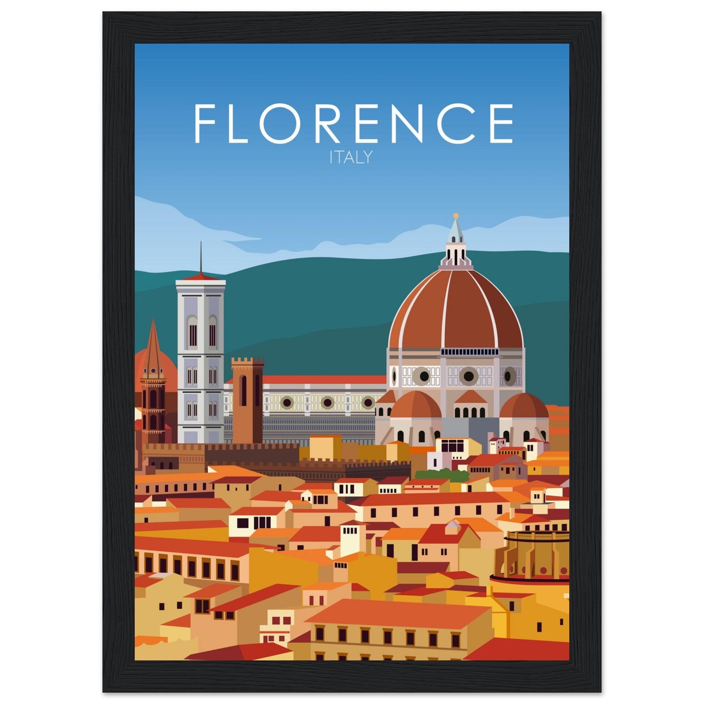 Florence Poster | Florence Wall Art | Florence Daytime Print