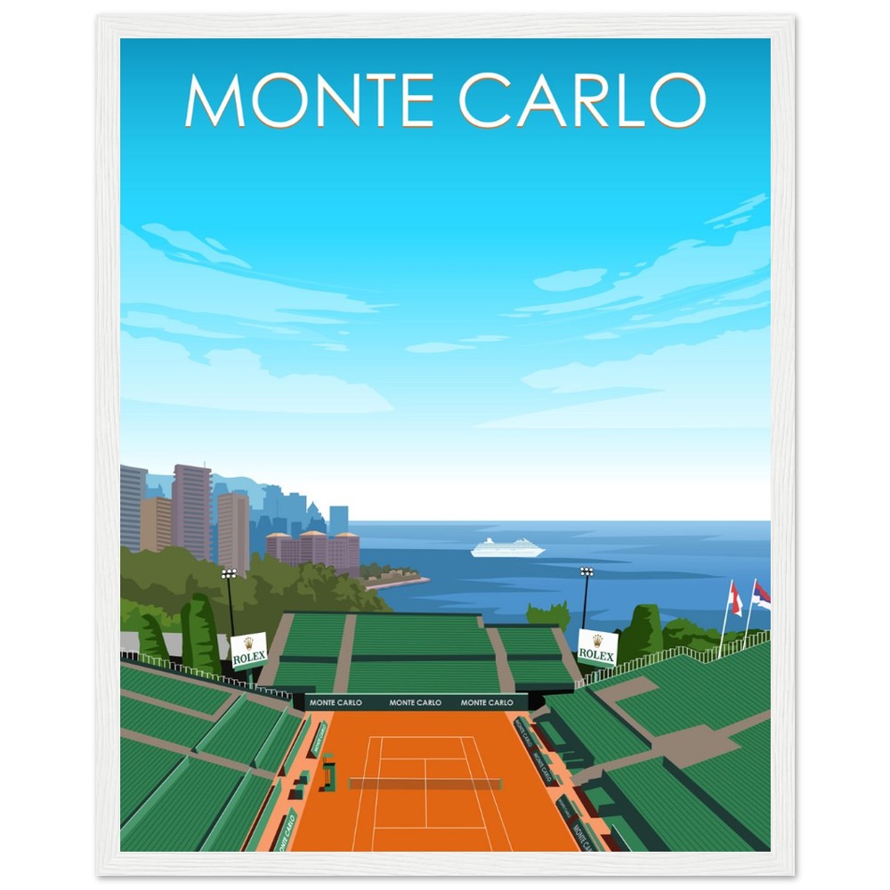 Monte Carlo ATP Masters Tennis Stadium Poster