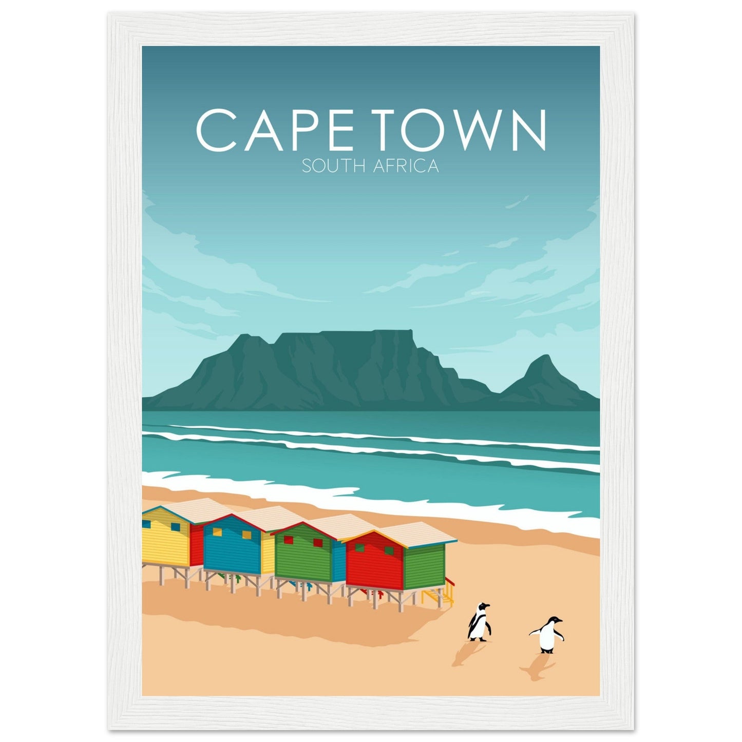 Cape Town Poster | Cape Town Wall Art | Cape Town Daytime Print
