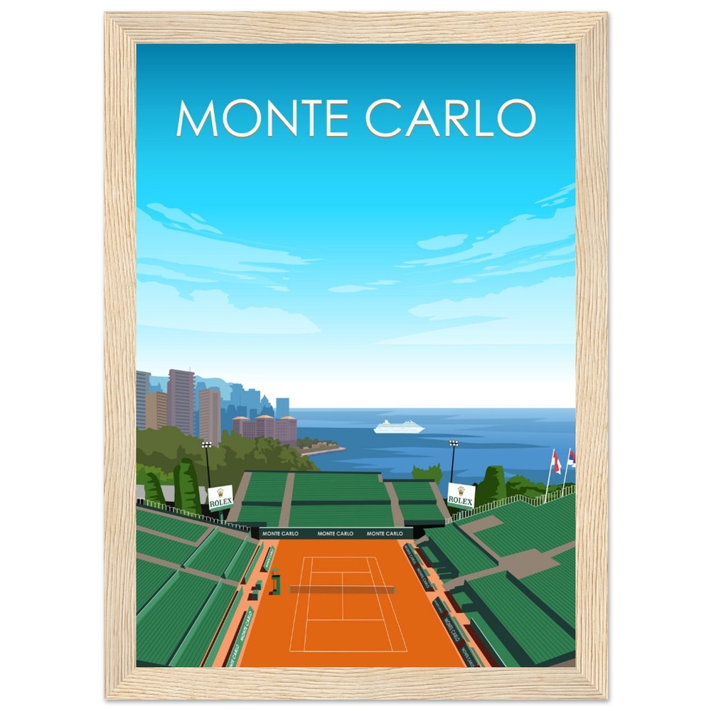 Monte Carlo ATP Masters Tennis Stadium Poster