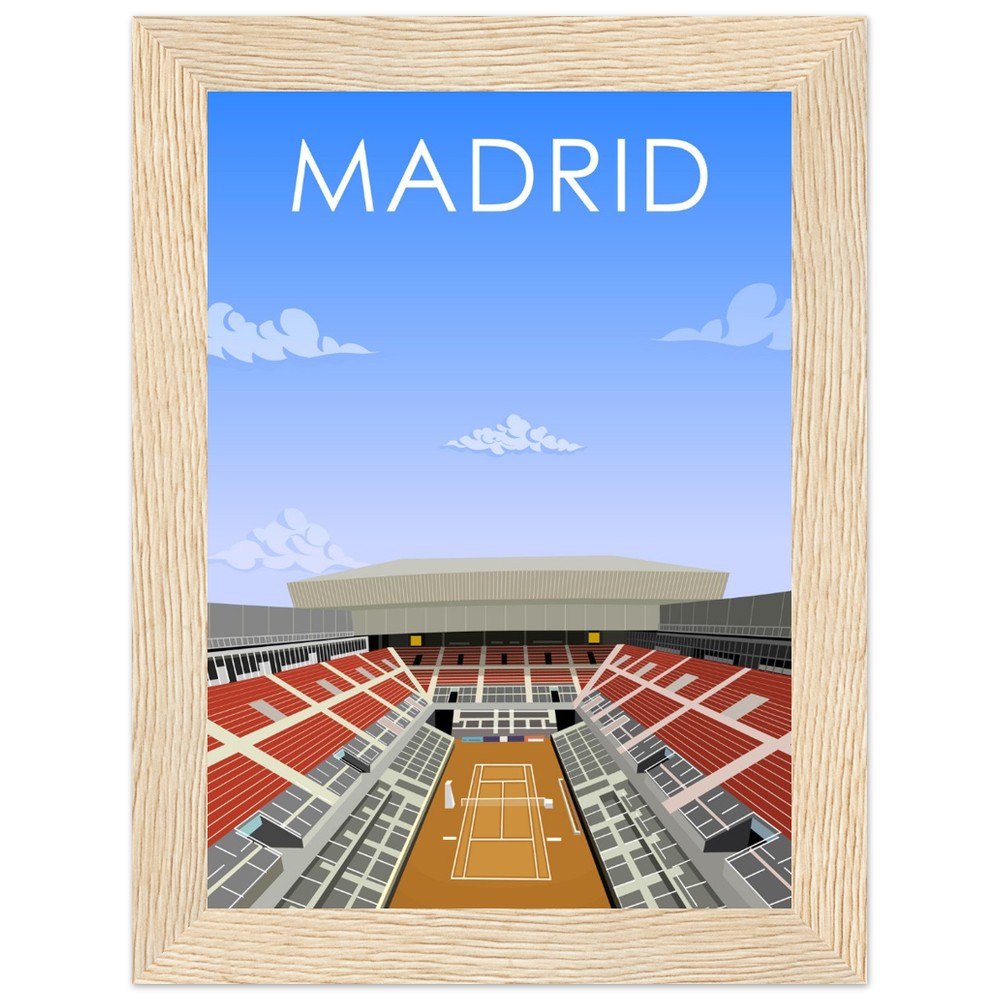 Madrid ATP/WTA Caja Magica Tennis Stadium Poster