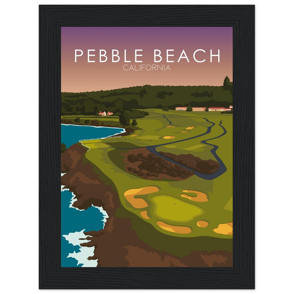 Pebble Beach Golf Course Sunset Print