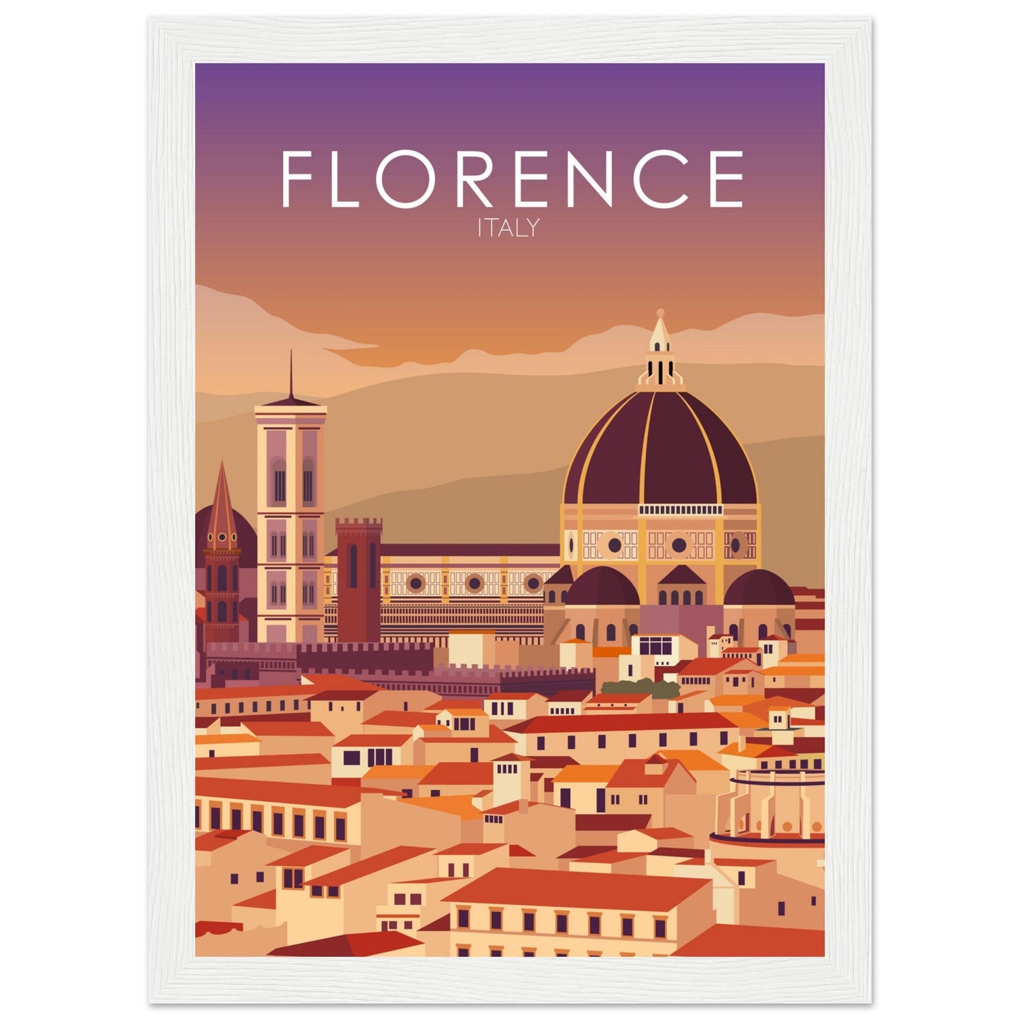 Florence Poster | Florence Wall Art | Florence Sunset Print