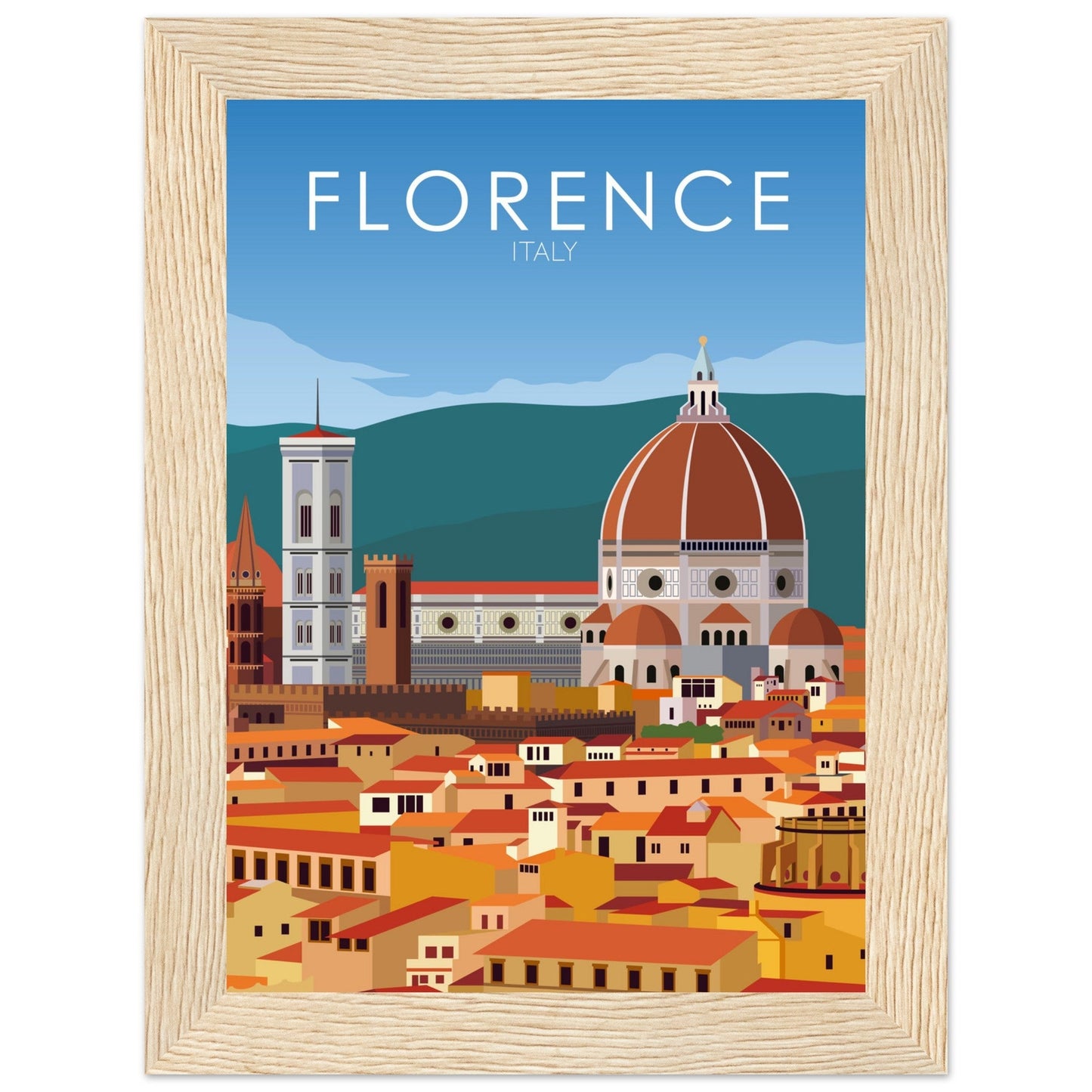 Florence Poster | Florence Wall Art | Florence Daytime Print