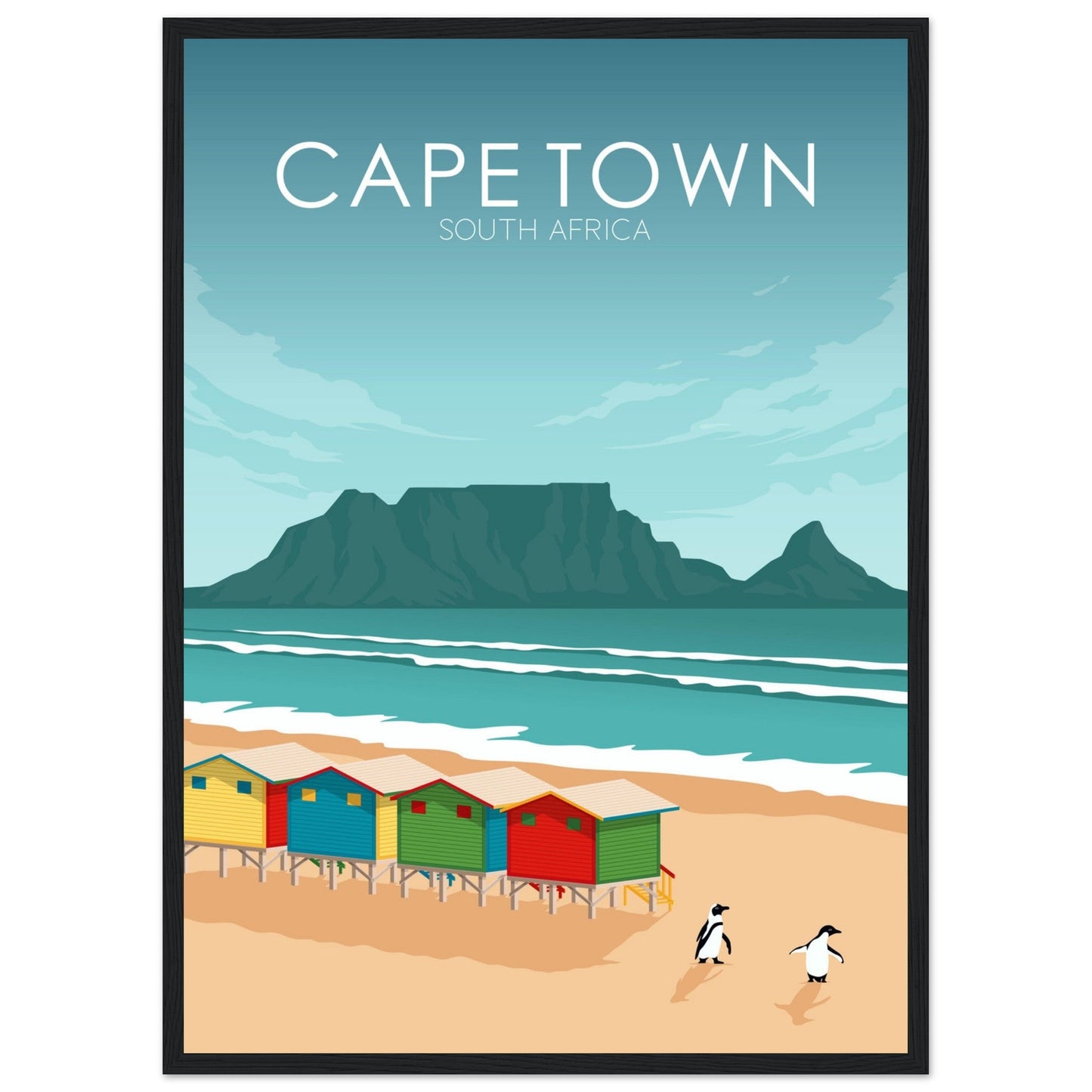 Cape Town Poster | Cape Town Wall Art | Cape Town Daytime Print