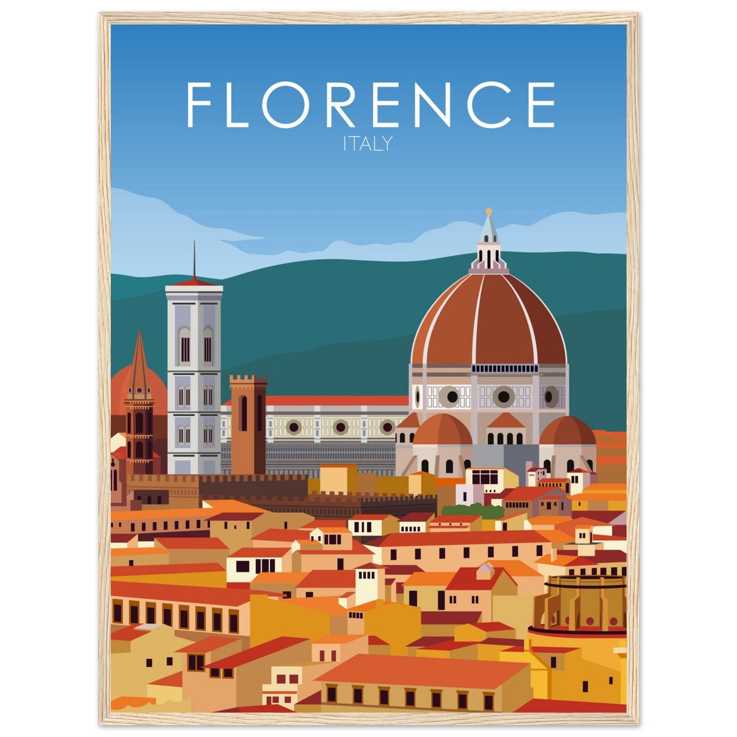 Florence Poster | Florence Wall Art | Florence Daytime Print
