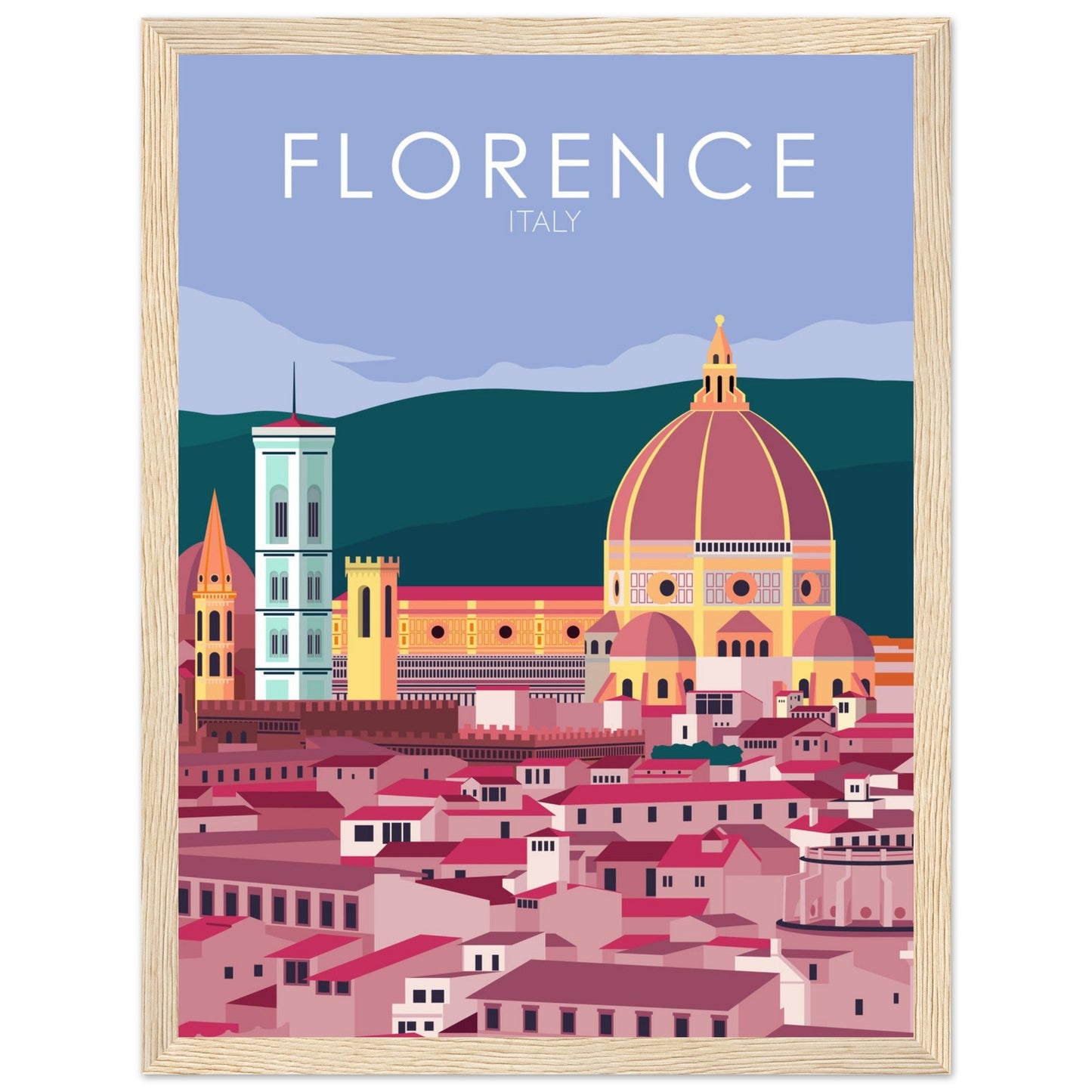 Florence Poster | Florence Wall Art | Florence Pastel Print