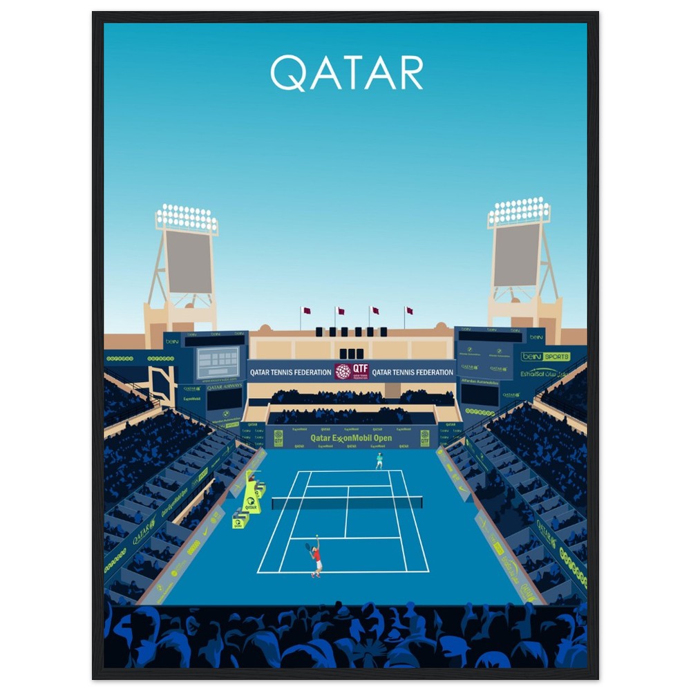 Qatar Open Tennis Poster