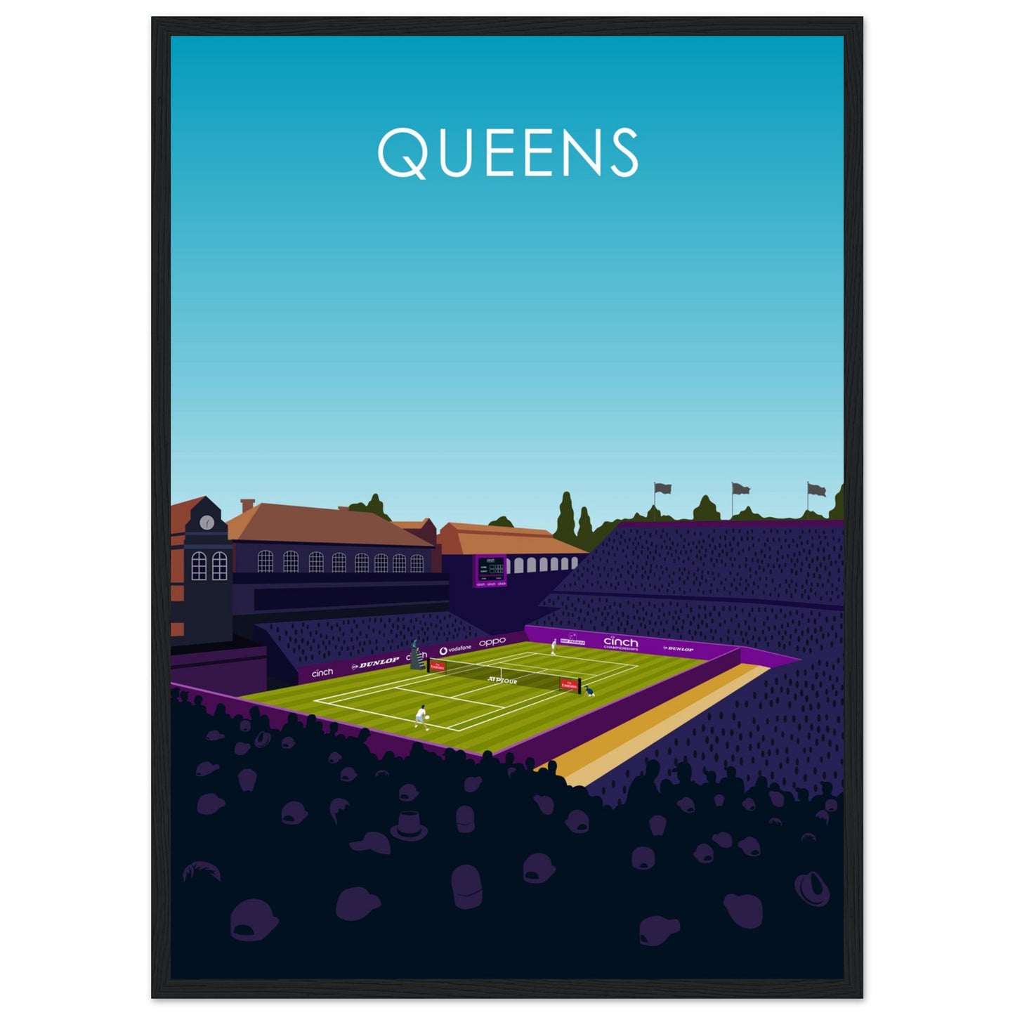 Queens Club Centre Court Cinch Championships Tennis Poster