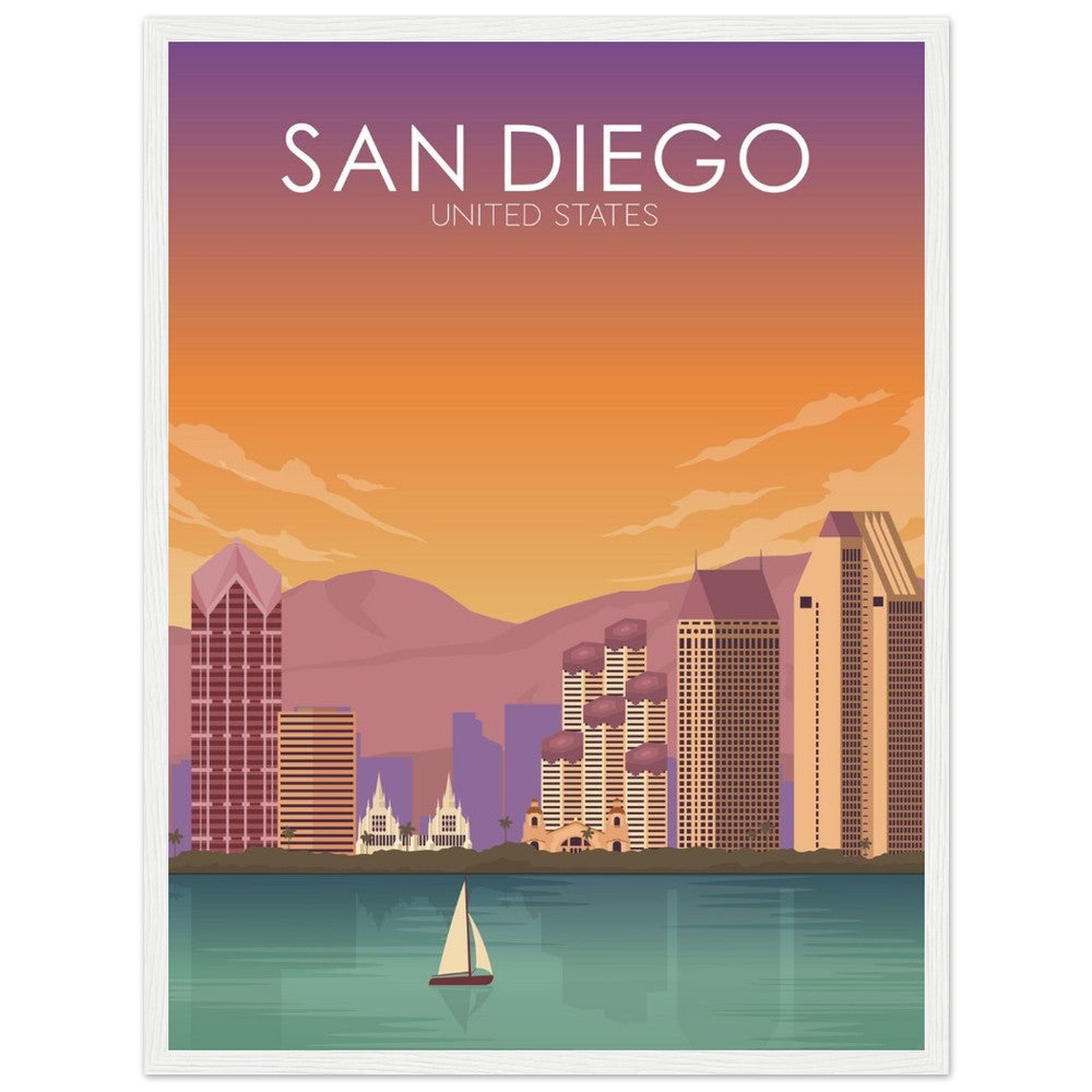 San Diego Poster | San Diego Wall Art | San Diego Sunset Print