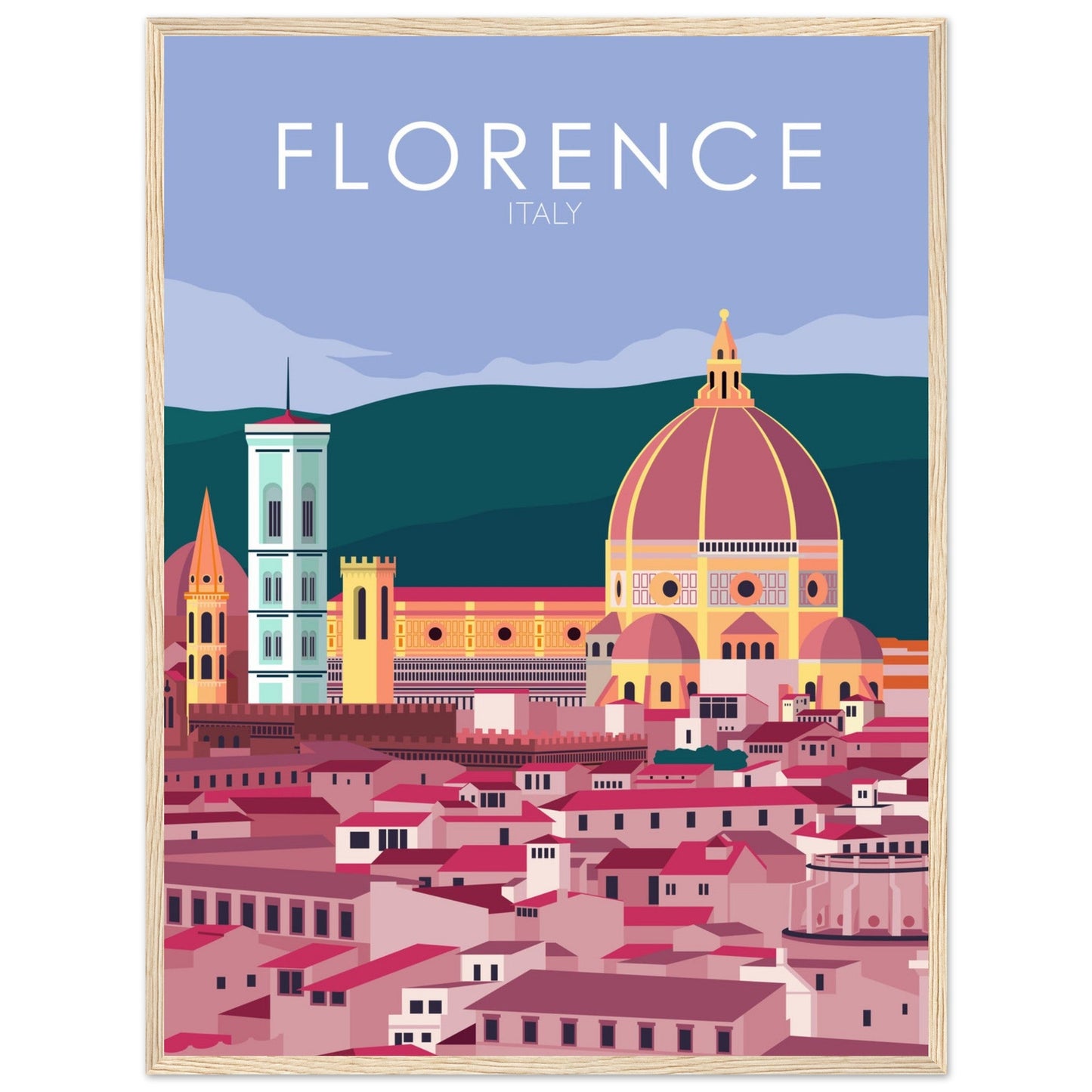 Florence Poster | Florence Wall Art | Florence Pastel Print