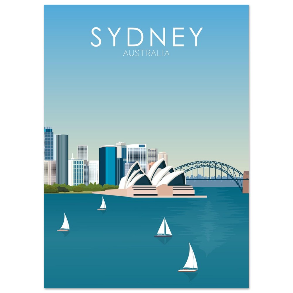 Sydney Poster | Sydney Wall Art | Sydney Daytime Print