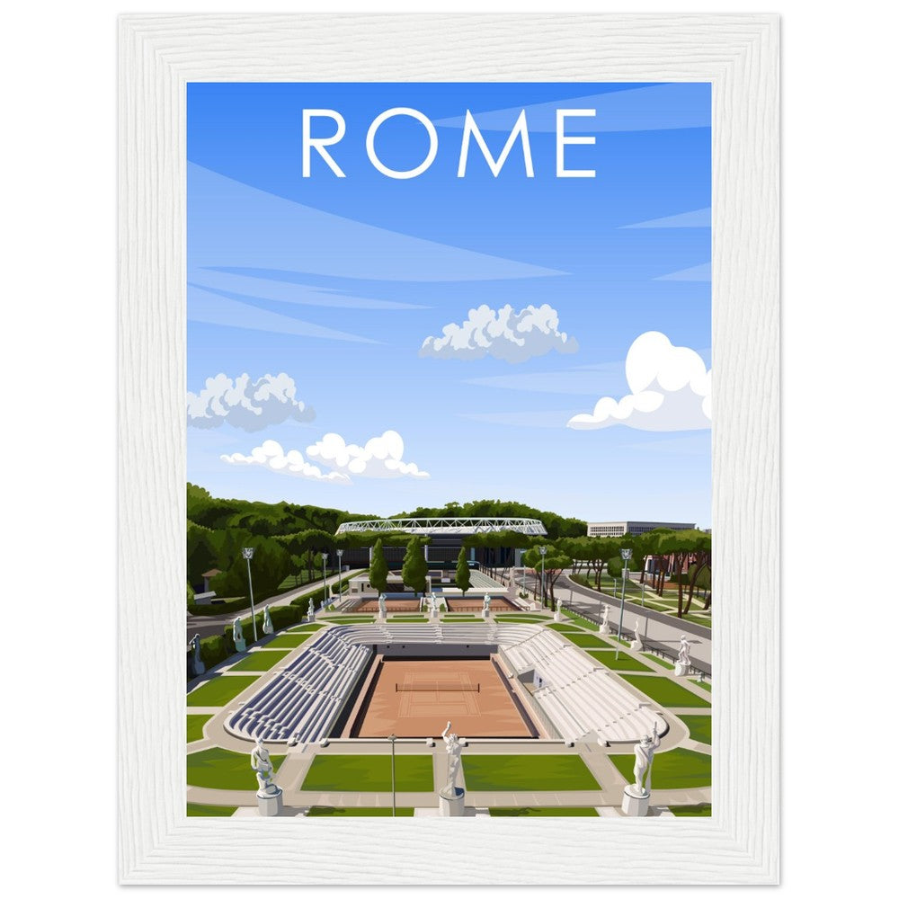 Rome ATP/WTA Masters Pietrangeli Tennis Stadium Poster
