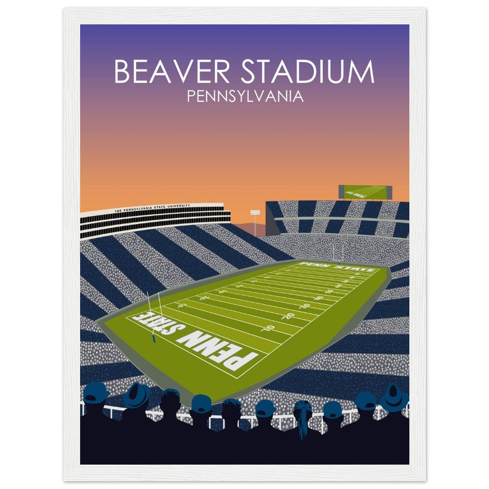 Beaver Stadium Poster | Penn State University Football Stadium Print