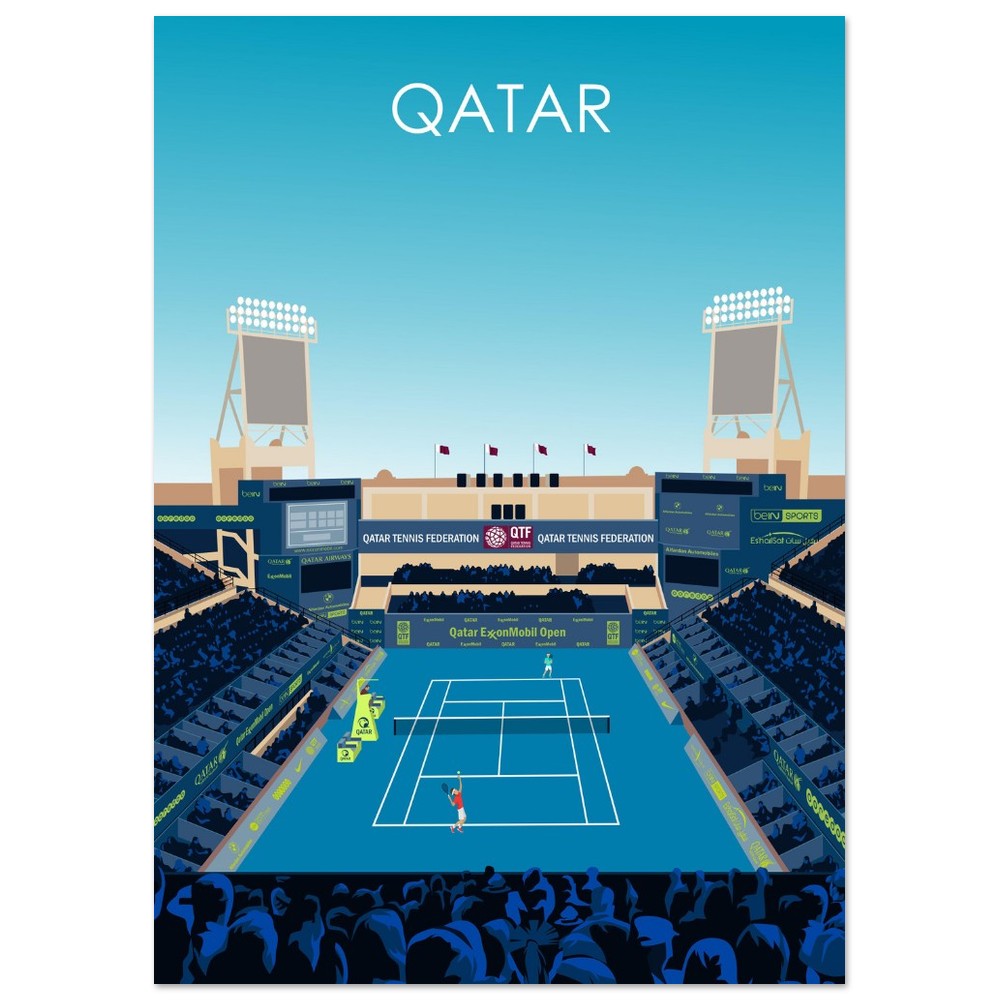 Qatar Open Tennis Poster