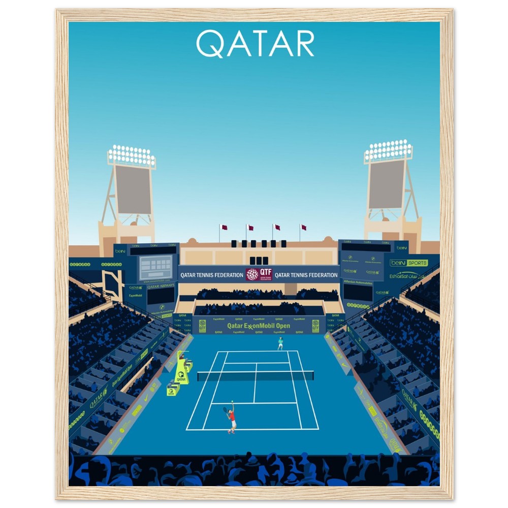 Qatar Open Tennis Poster