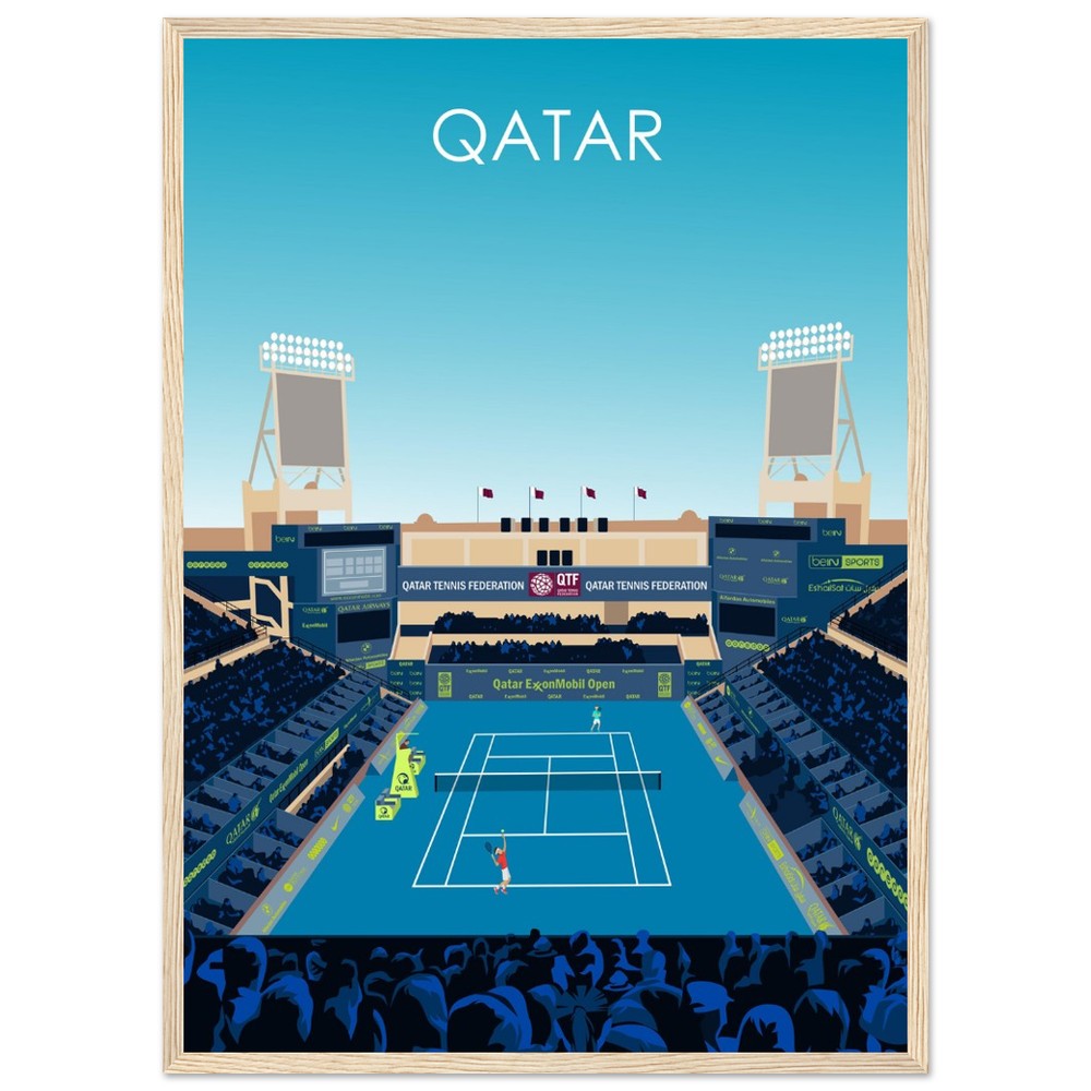 Qatar Open Tennis Poster