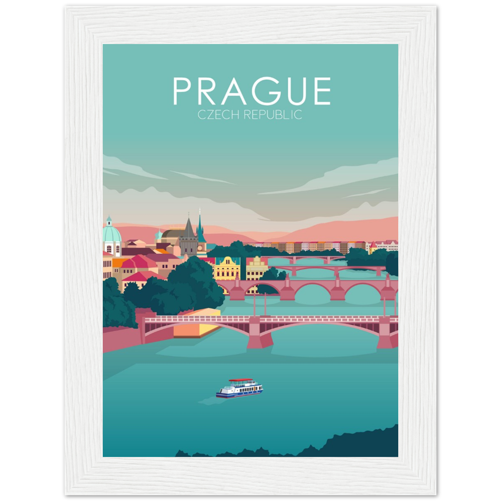 Prague Poster | Prague Wall Art | Prague Pastel Print