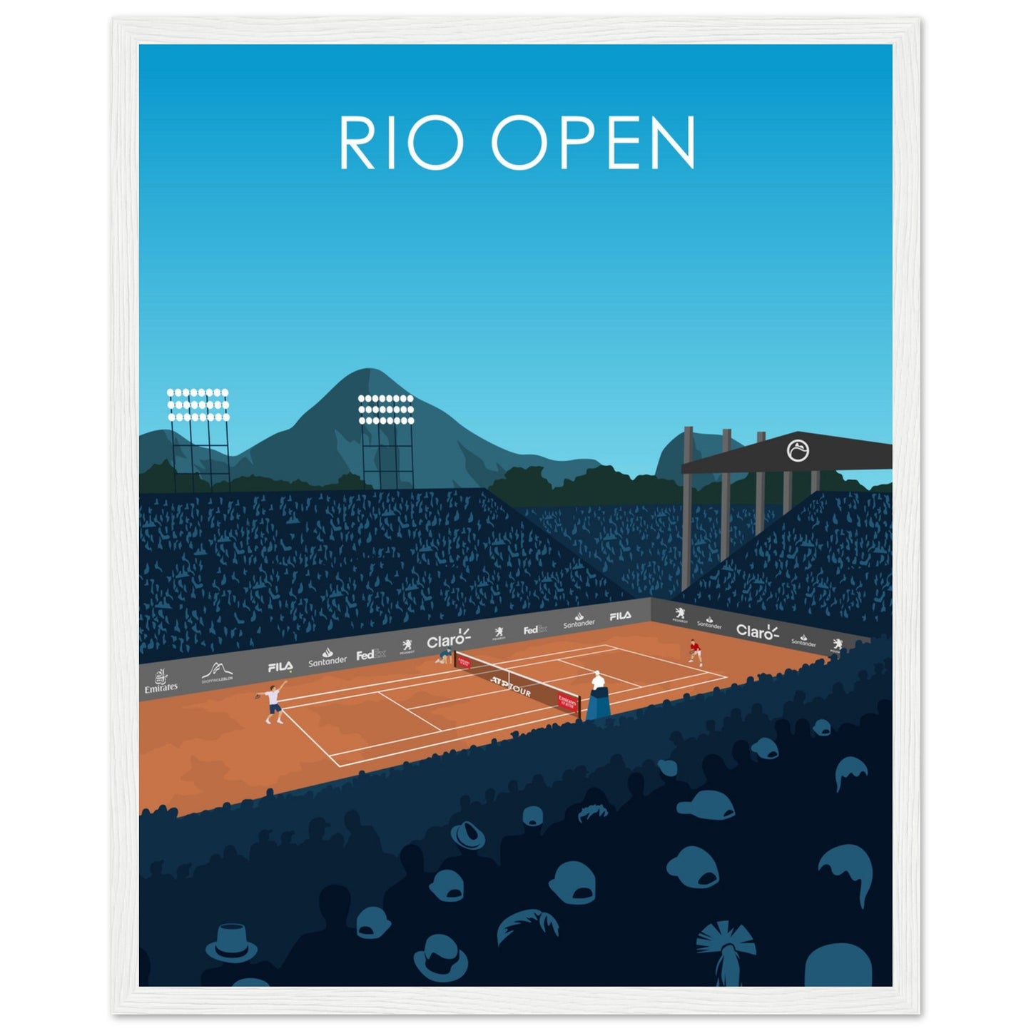 Rio Open ATP 500 Tennis Stadium Poster