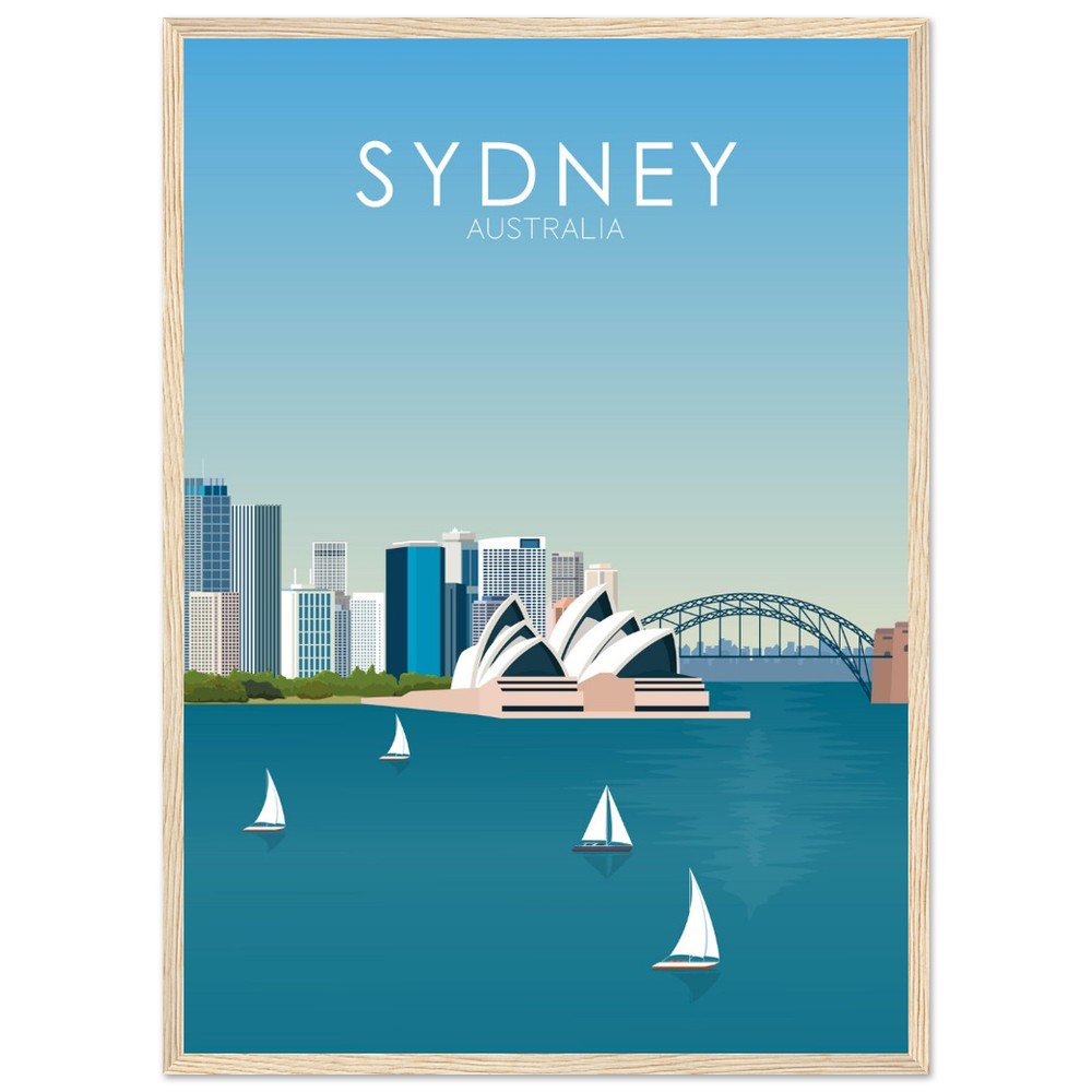 Sydney Poster | Sydney Wall Art | Sydney Daytime Print