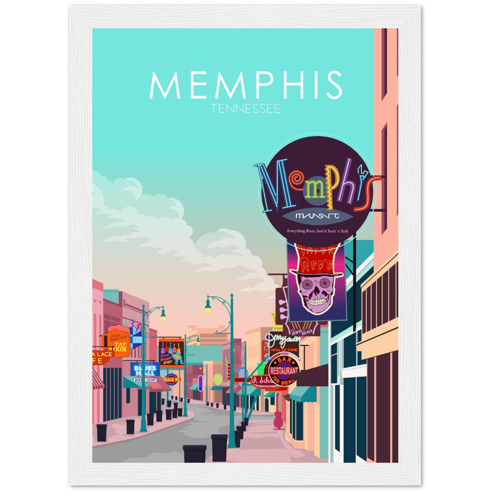 Memphis Poster | Memphis Wall Art | Memphis Pastel Print