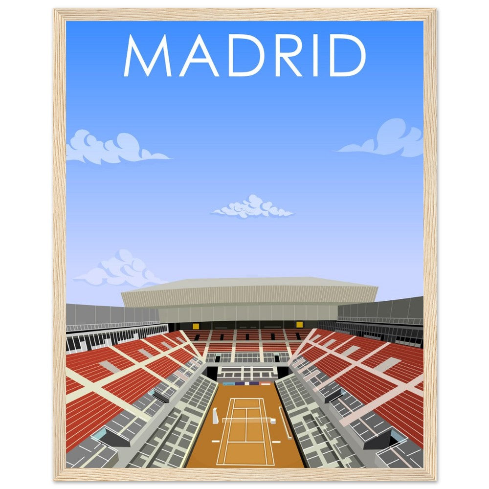 Madrid ATP/WTA Caja Magica Tennis Stadium Poster