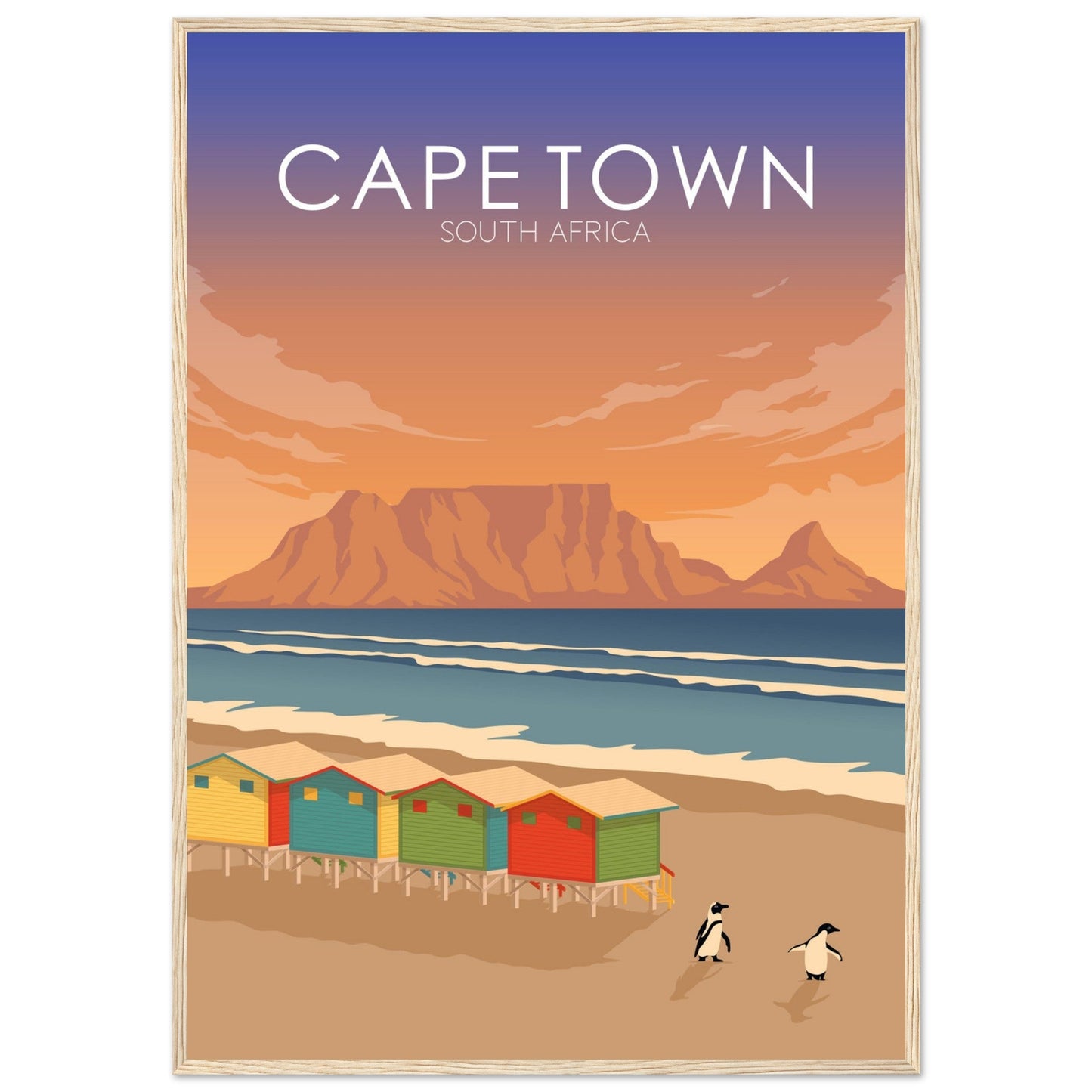 Cape Town Poster | Cape Town Wall Art | Cape Town Sunset Print