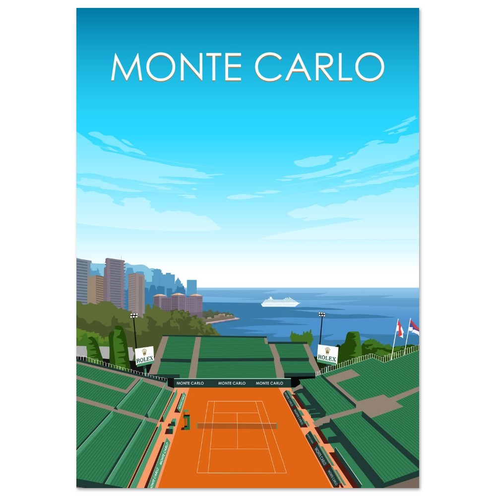 Monte Carlo ATP Masters Tennis Stadium Poster