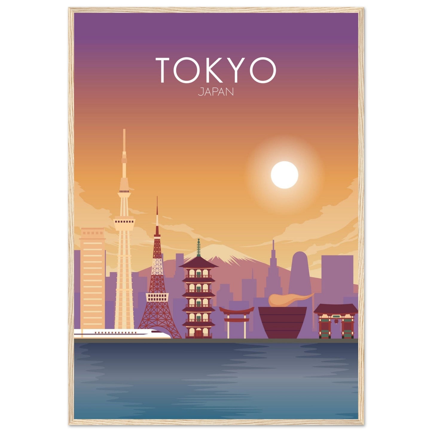 Tokyo Poster | Tokyo Wall Art | Tokyo Sunset Print