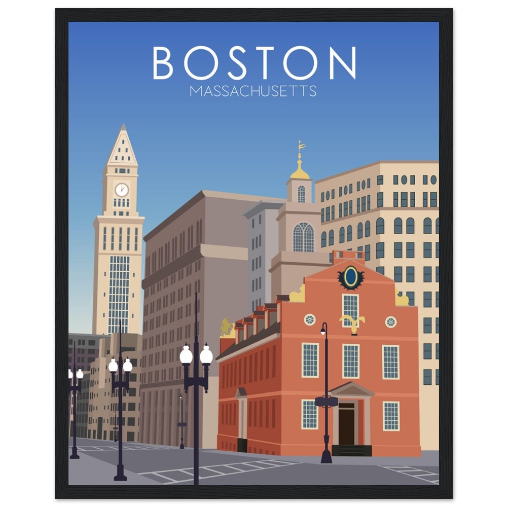 Boston Poster | Boston Wall Art | Boston Daytime Print