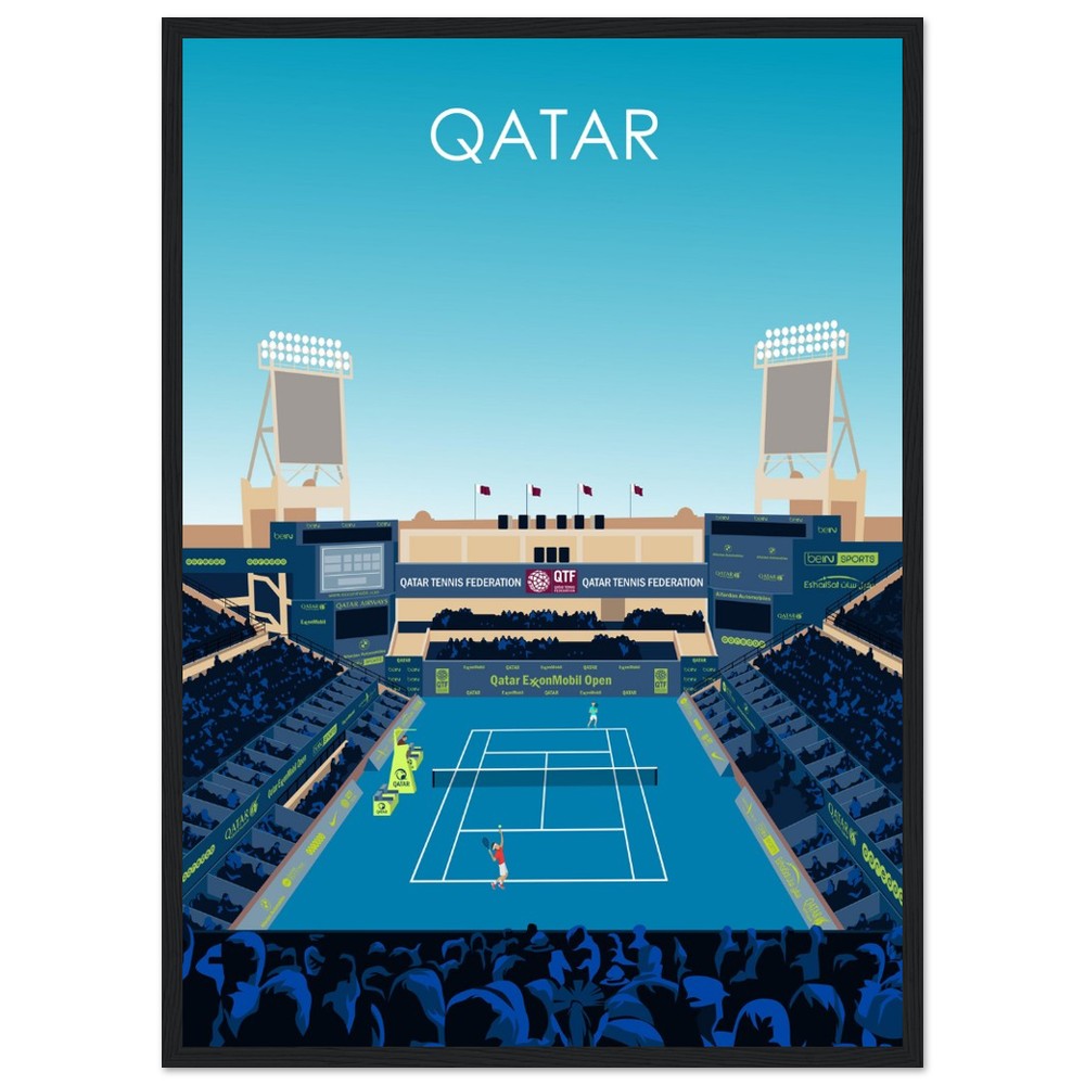 Qatar Open Tennis Poster