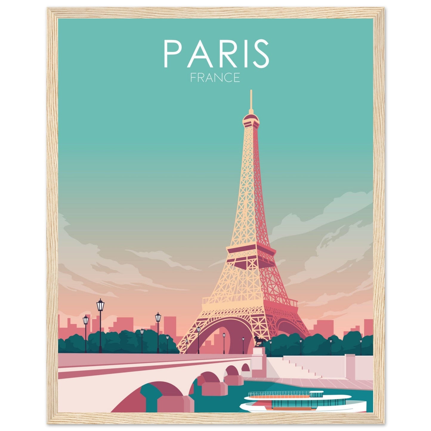 Paris Poster | Paris Wall Art | Paris Pastel Print