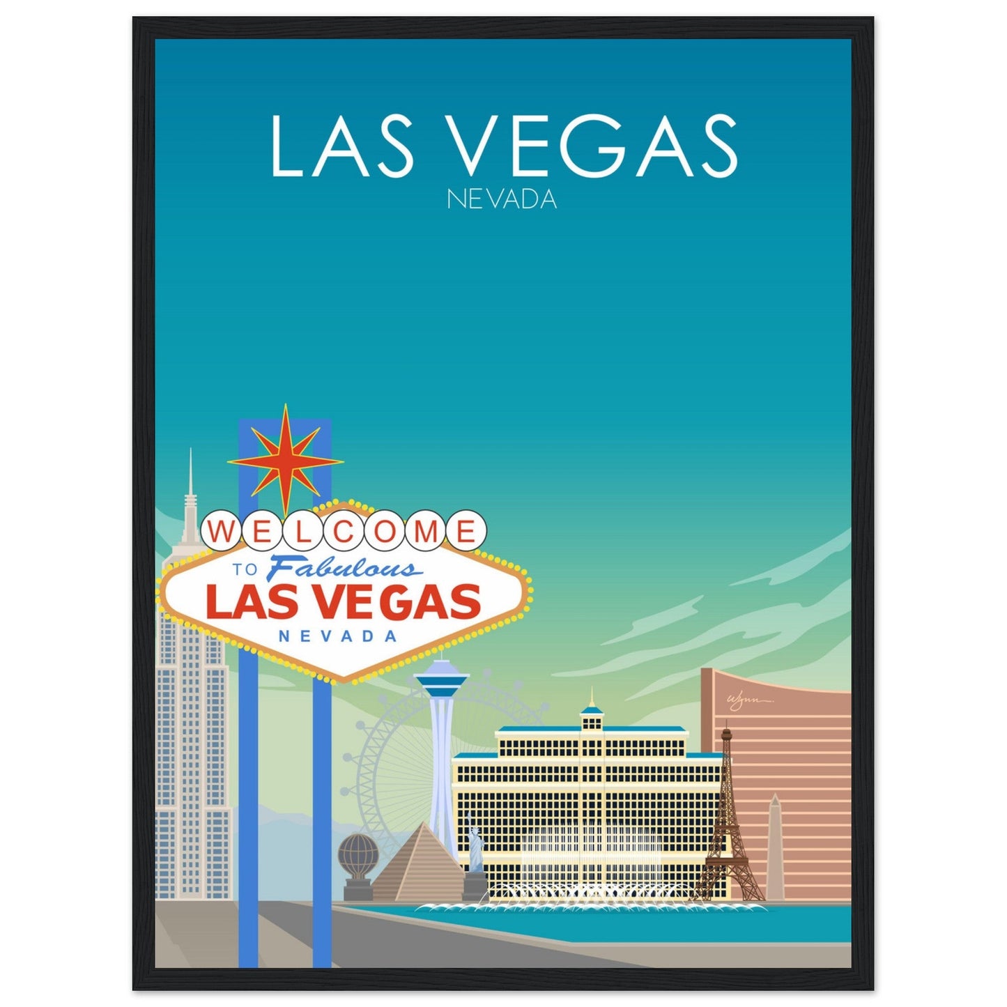 Las Vegas Poster | Las Vegas Wall Art | Las Vegas Daytime Print