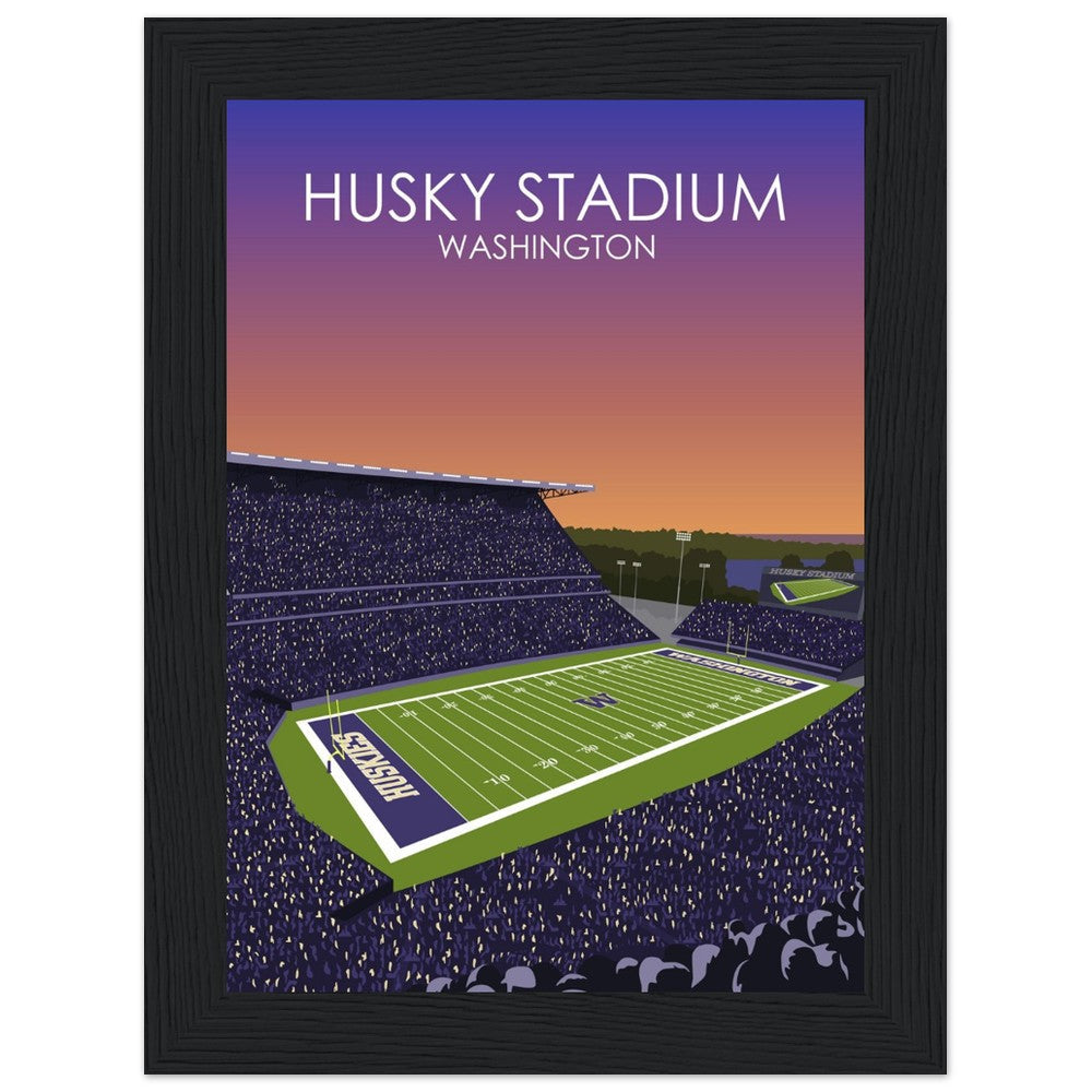 Husky Stadium Poster | University of Washington College Football Print