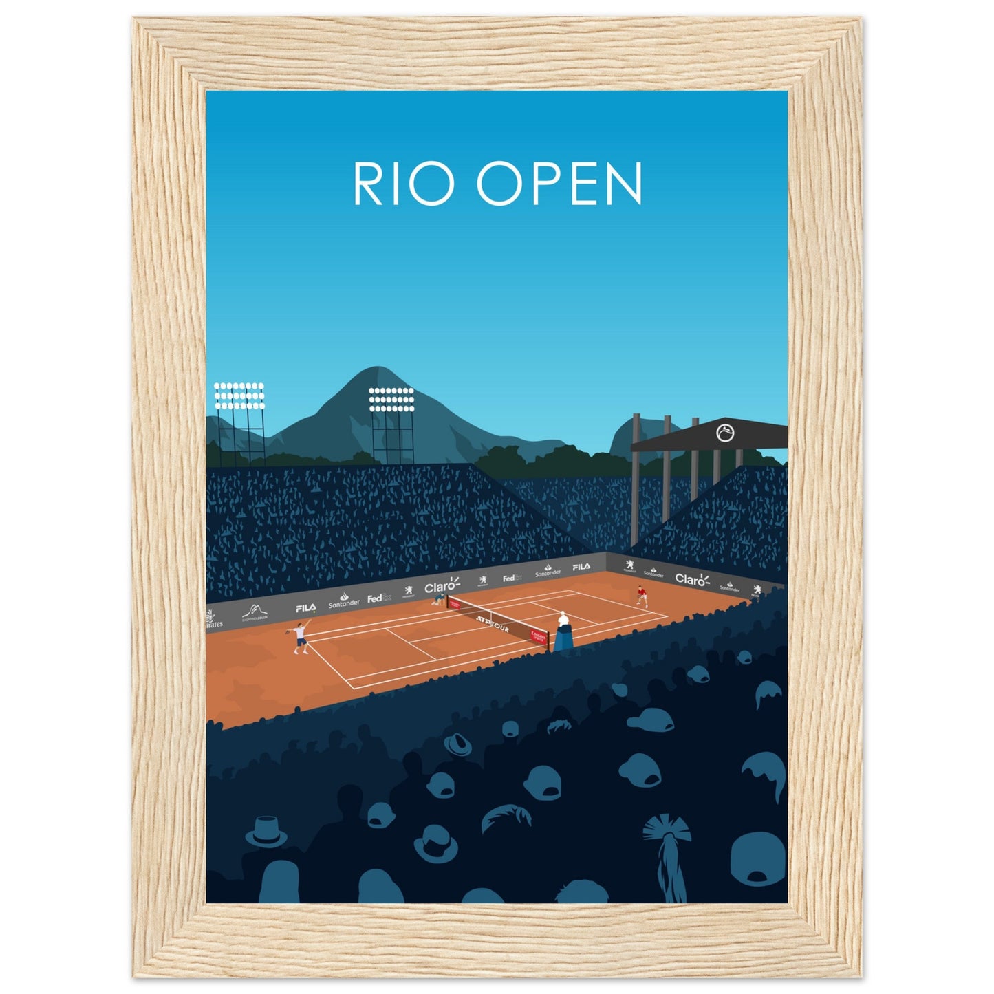 Rio Open ATP 500 Tennis Stadium Poster