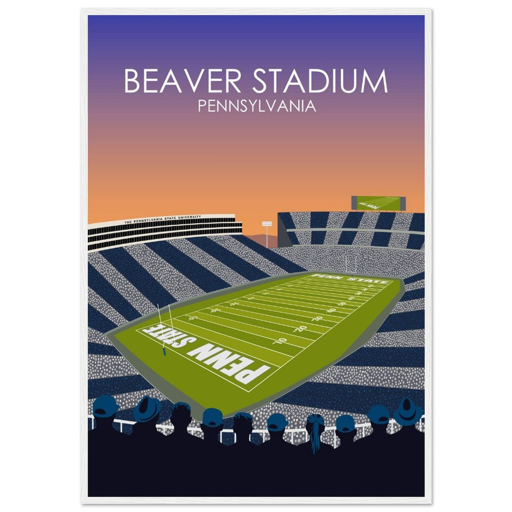 Beaver Stadium Poster | Penn State University Football Stadium Print