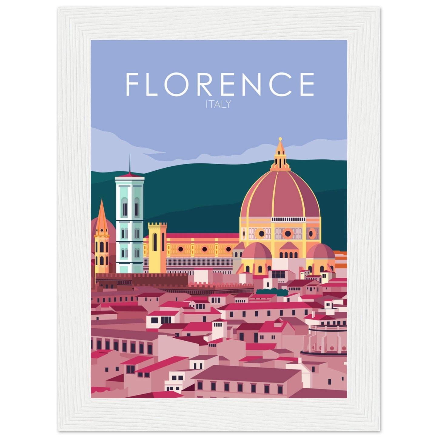Florence Poster | Florence Wall Art | Florence Pastel Print
