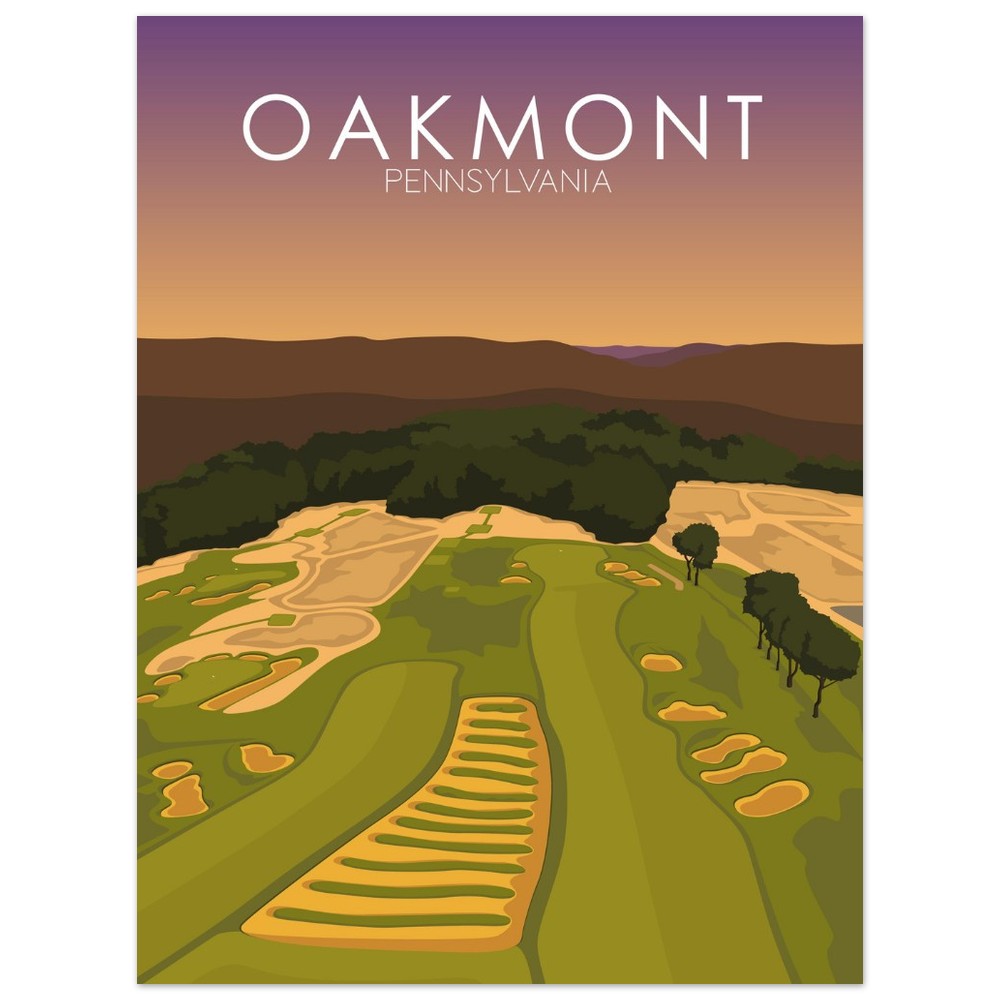 Oakmont Country Club Golf Course Sunset Print